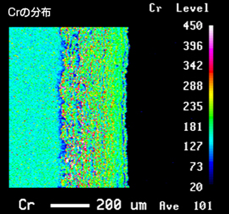 EPMA面分析結果（クロム）