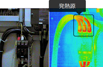 温度勾配から発熱源を特定
