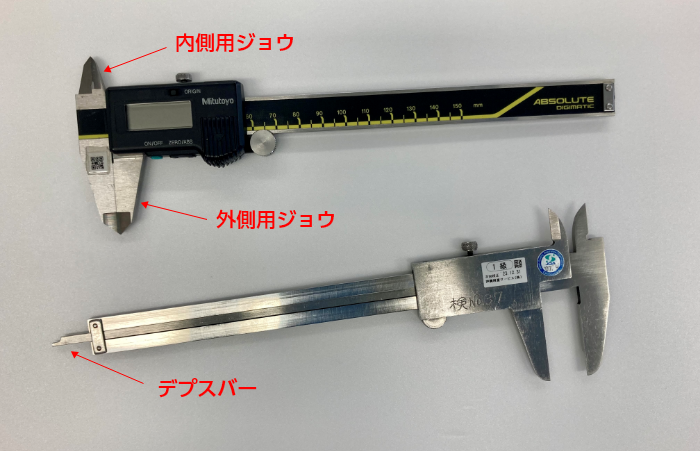 M形（内側用ジョウ、外側用ジョウ、デプスバー）