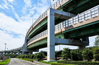 橋梁、橋脚の応力測定