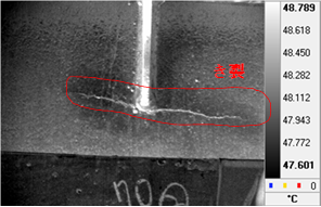 赤外線カメラによるき裂調査