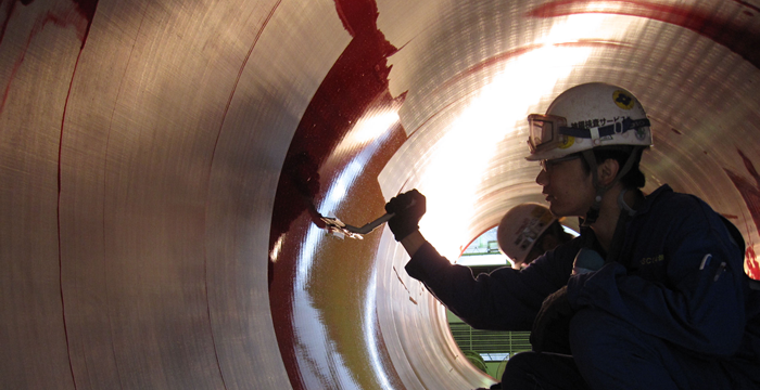 Inside inspection of pressure vessel